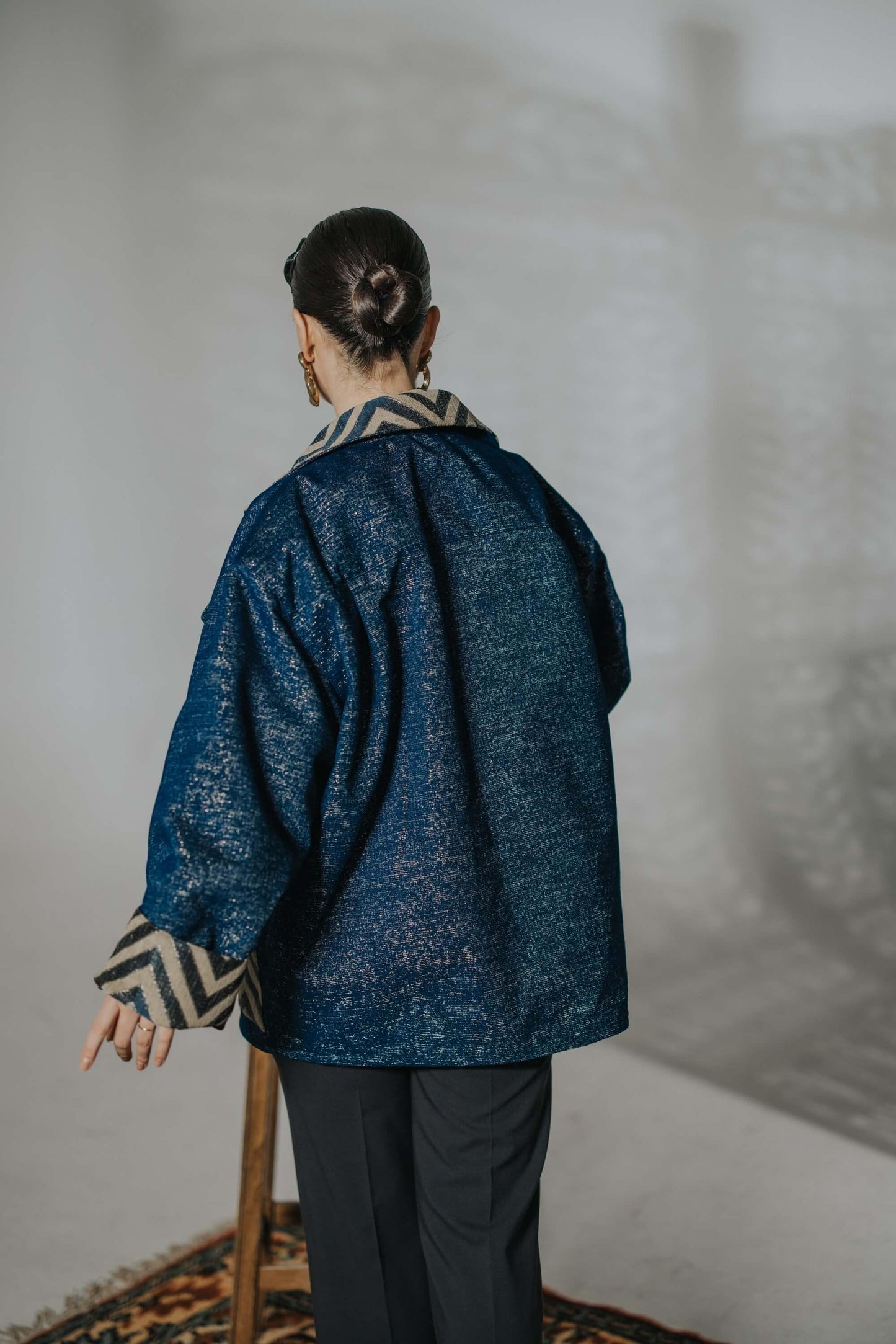 Plava Reversible Jacket No 3 - Qbik By KD