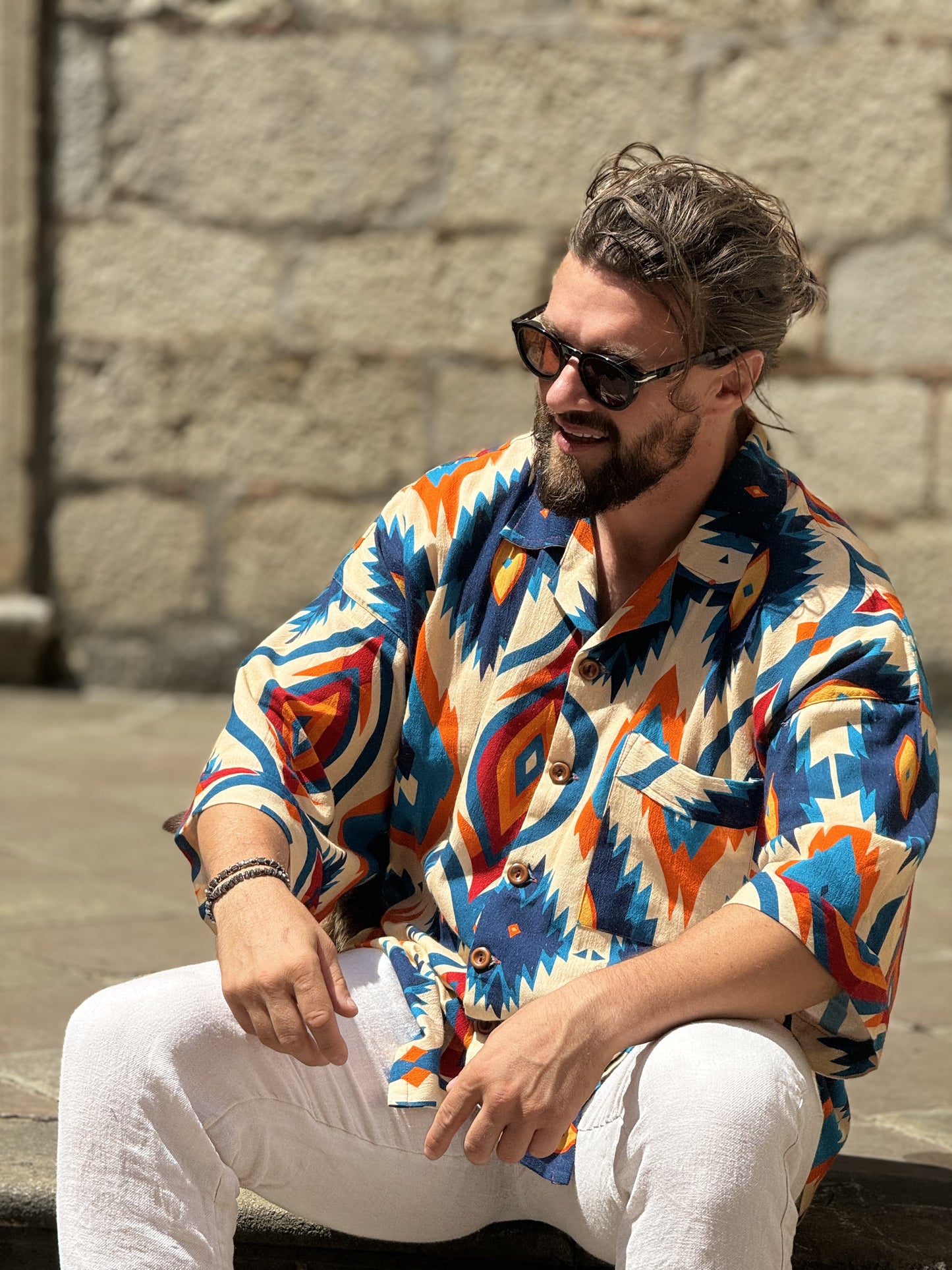 Moroccan Ikat Cotton Shirt - Qbik By KD