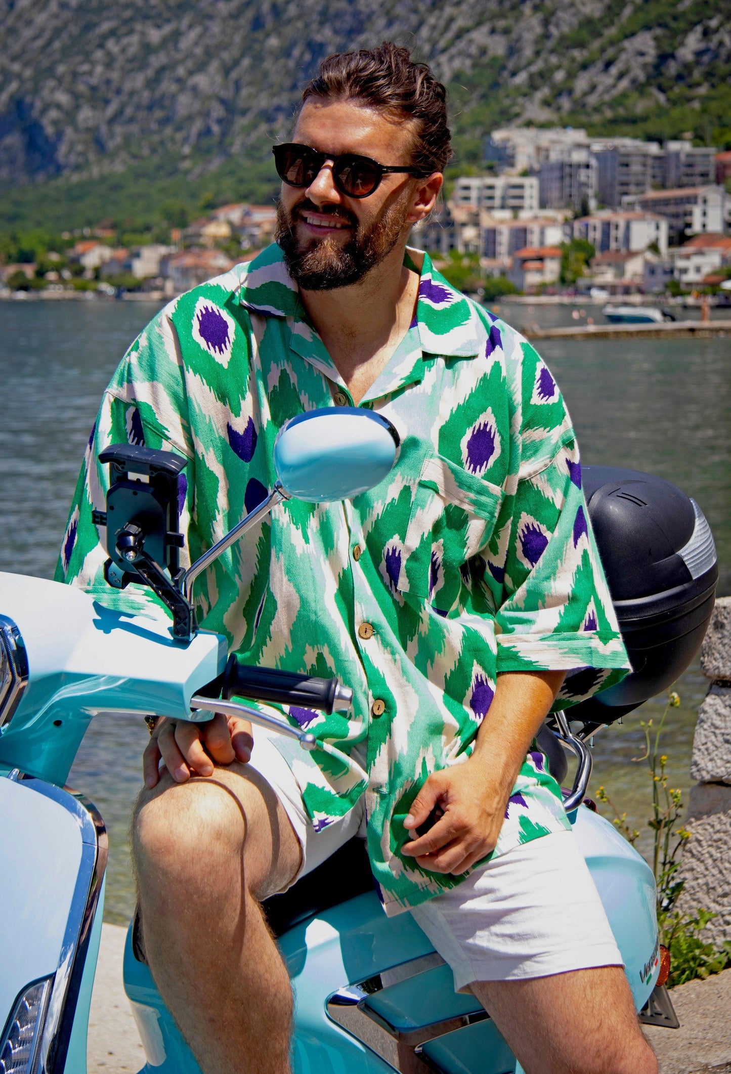 Green Ikat Cotton Shirt - Qbik By KD